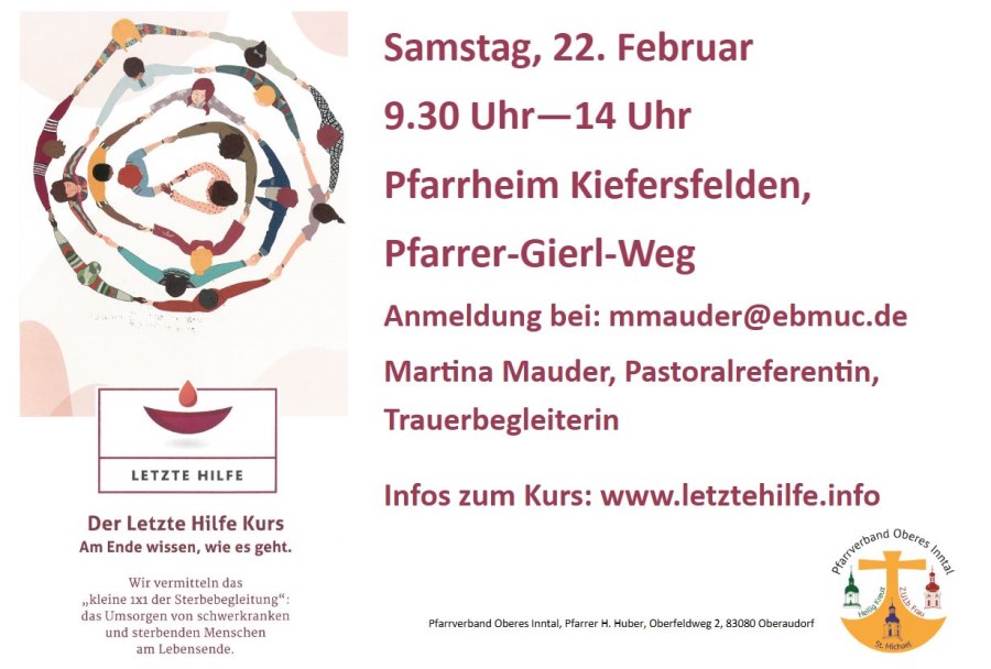 Plakat Letzte Hilfe Kurs 22022025