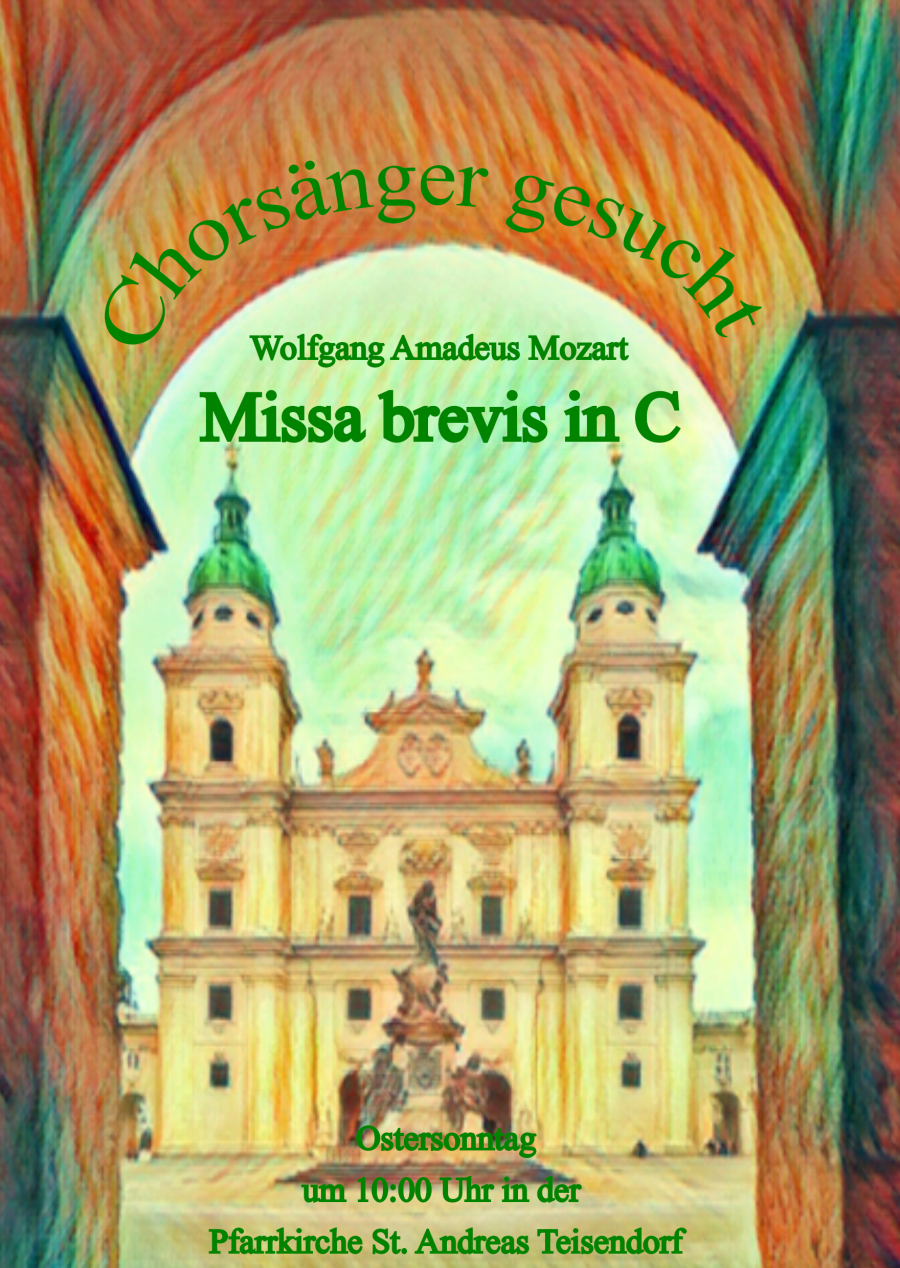 Missa brevis in C<br/>Chorsänger gesucht