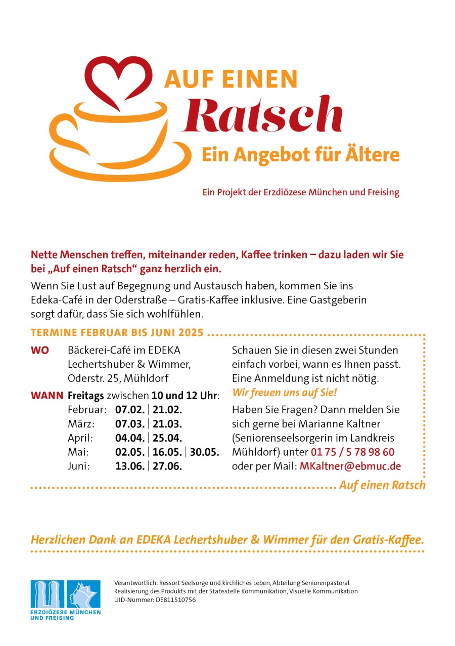 Seniorenpastoral - Auf einen Ratsch