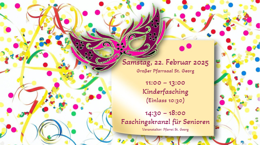 Einladungsplakat zum Fasching in St. Georg
