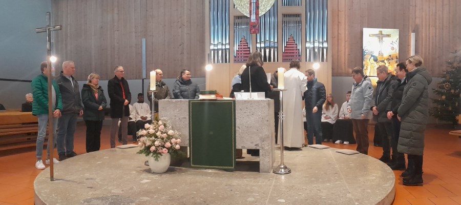 Begrüßung und Verabschiedung Kirchenverwaltungsmitglieder in der Kirche Wiederkunft Christi