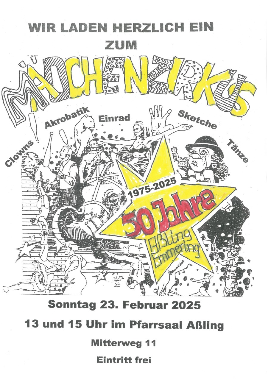 Einladung 50 Jahre Mädchenzirkus