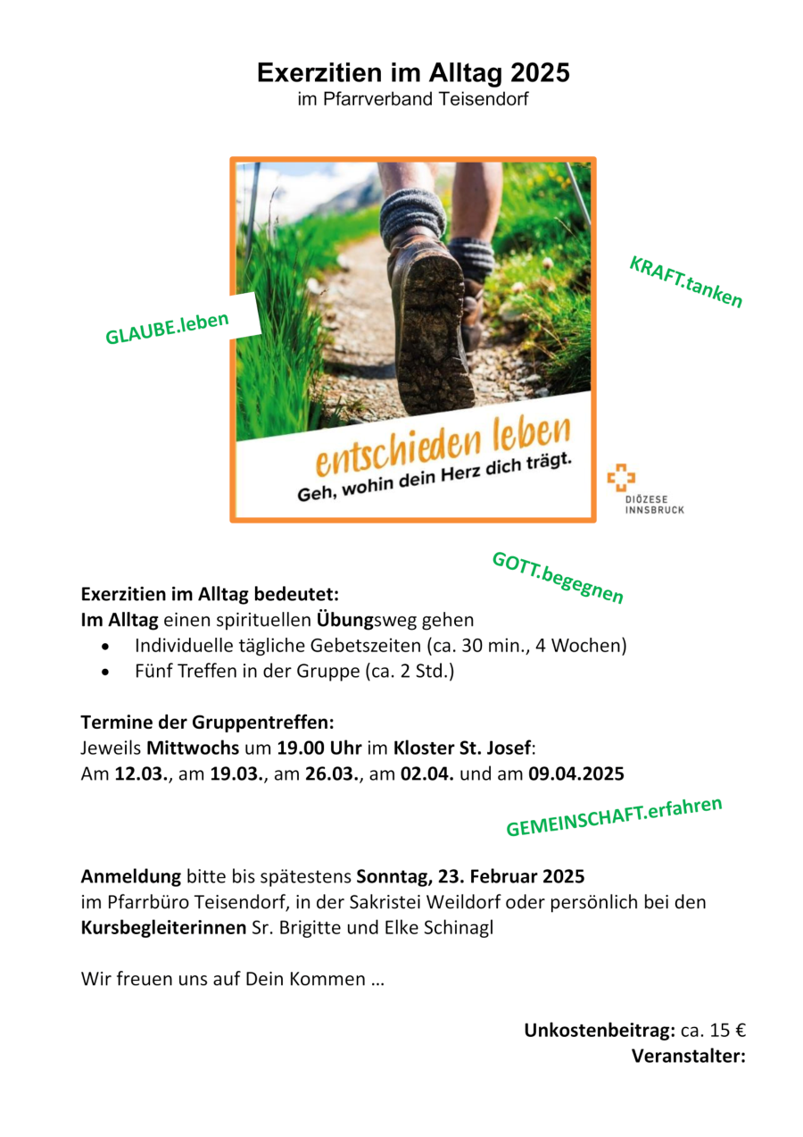 Exerzitien im Alltag 2025