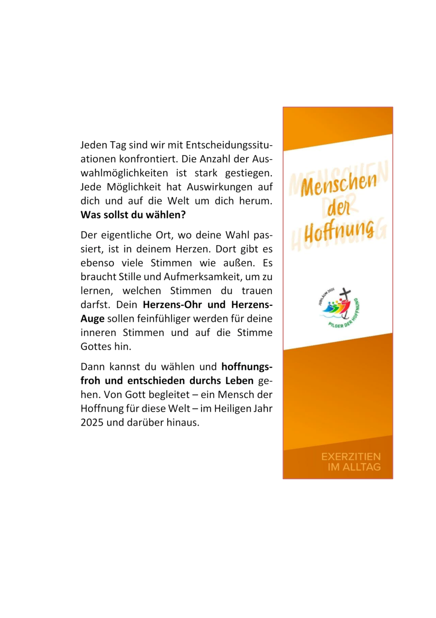 Exerzitien im Alltag 2025