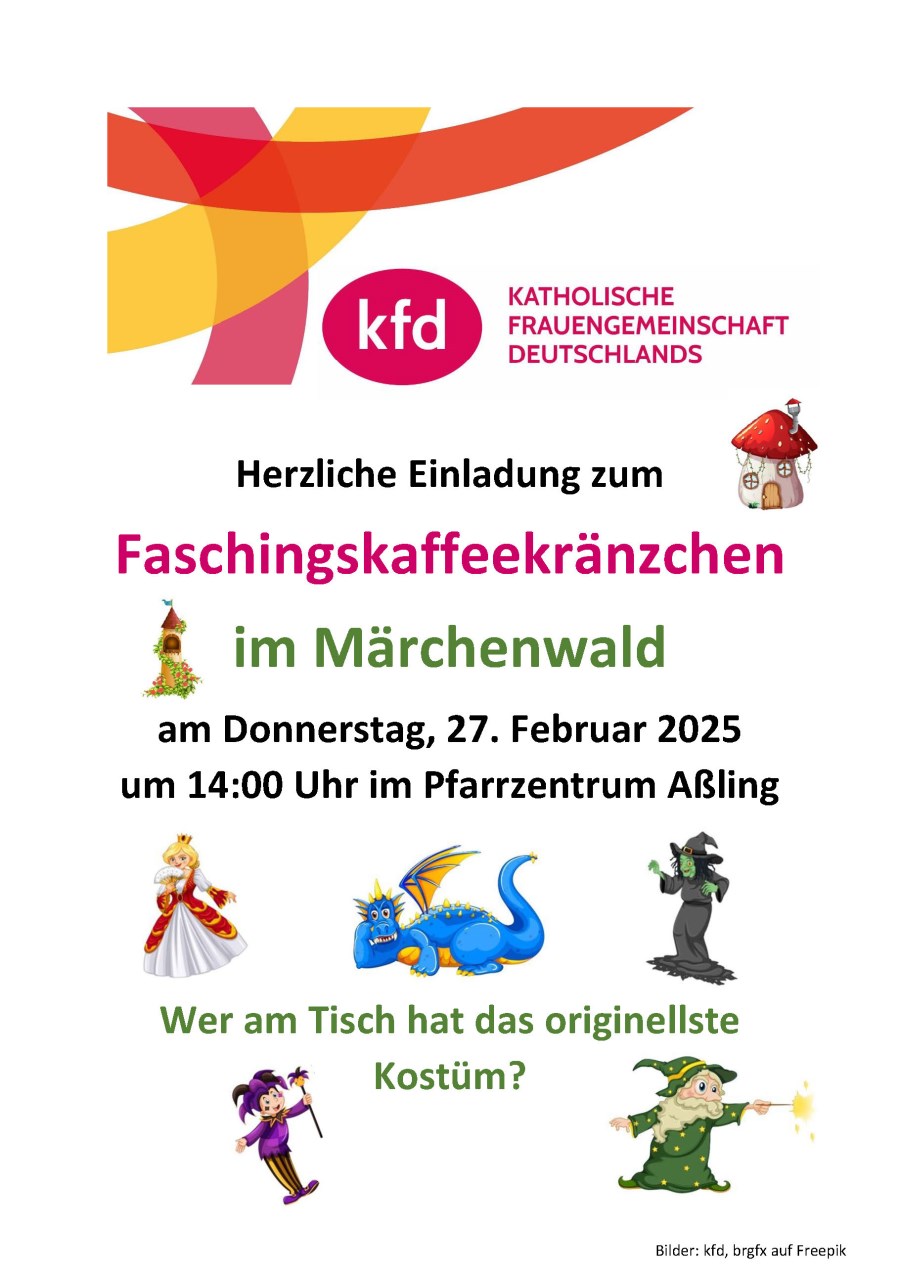Einladung Faschingskaffeekränzchen