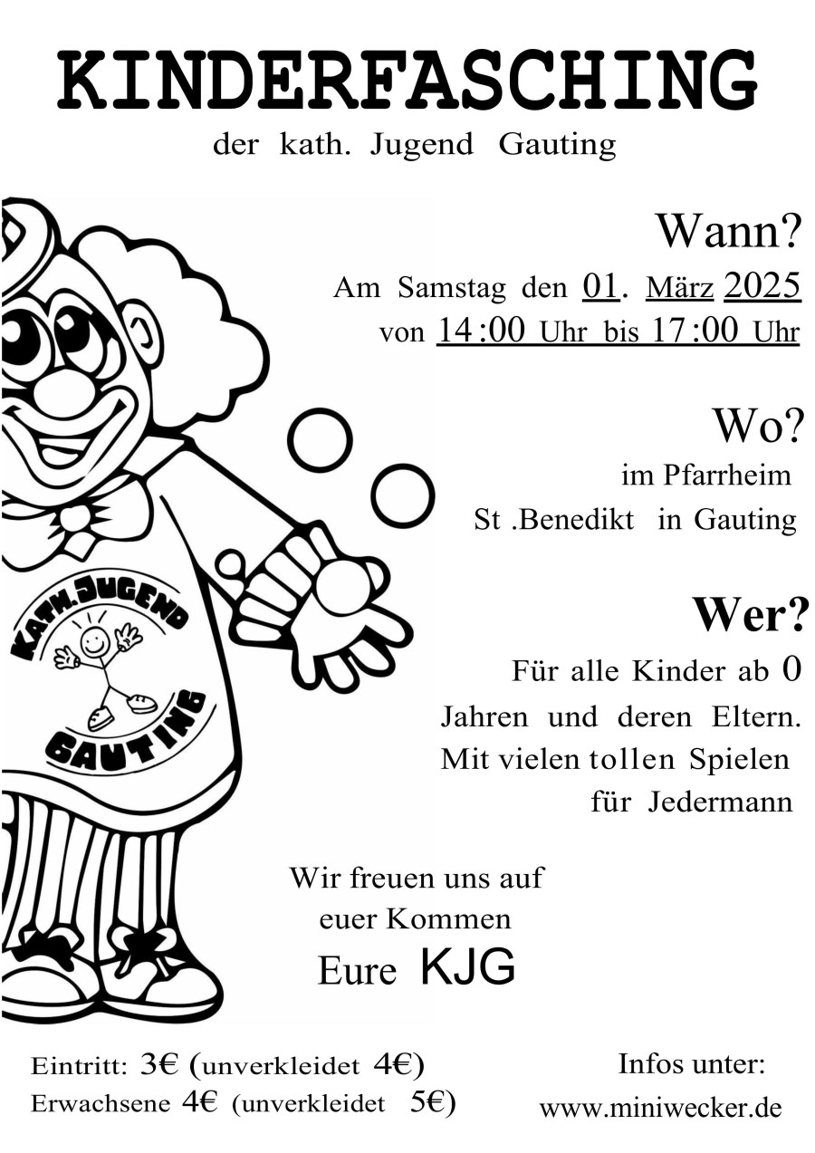 Kinderfasching Ausschreibung 2025
