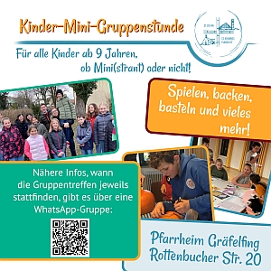 Plakat Kinder-Mini-Gruppenstunden
