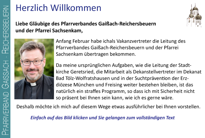 Begrüßung Pfr. Vogelmeier