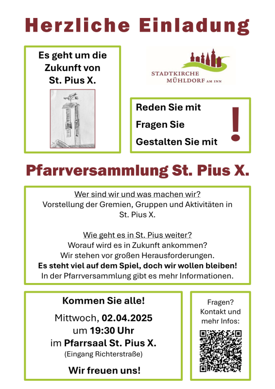 Pfarrversammlung am 02. April 2025 in St. Pius X.