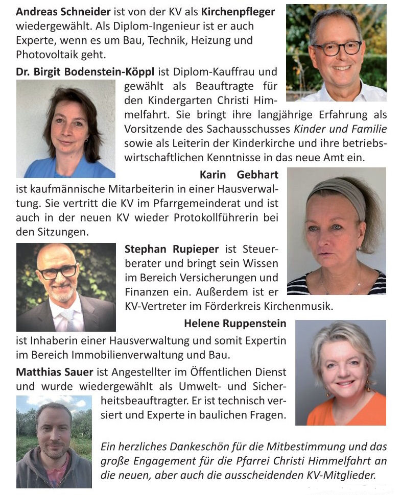 Kirchenverwaltungmitglieder