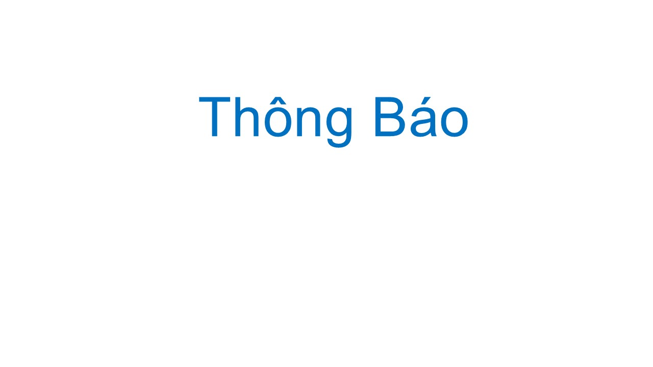 Thông Báo