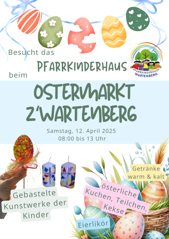 Das Pfarrkinderhaus ist auf dem Ostermarkt.