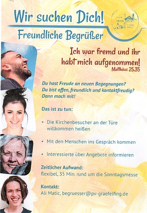 Einladung Freundliche Begruesser