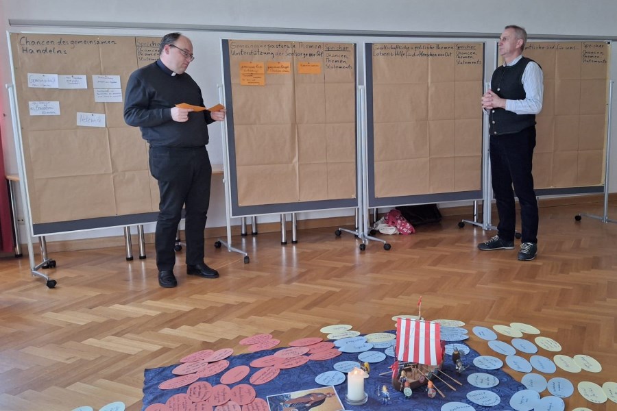 Dekan Vogl und Michael Baier