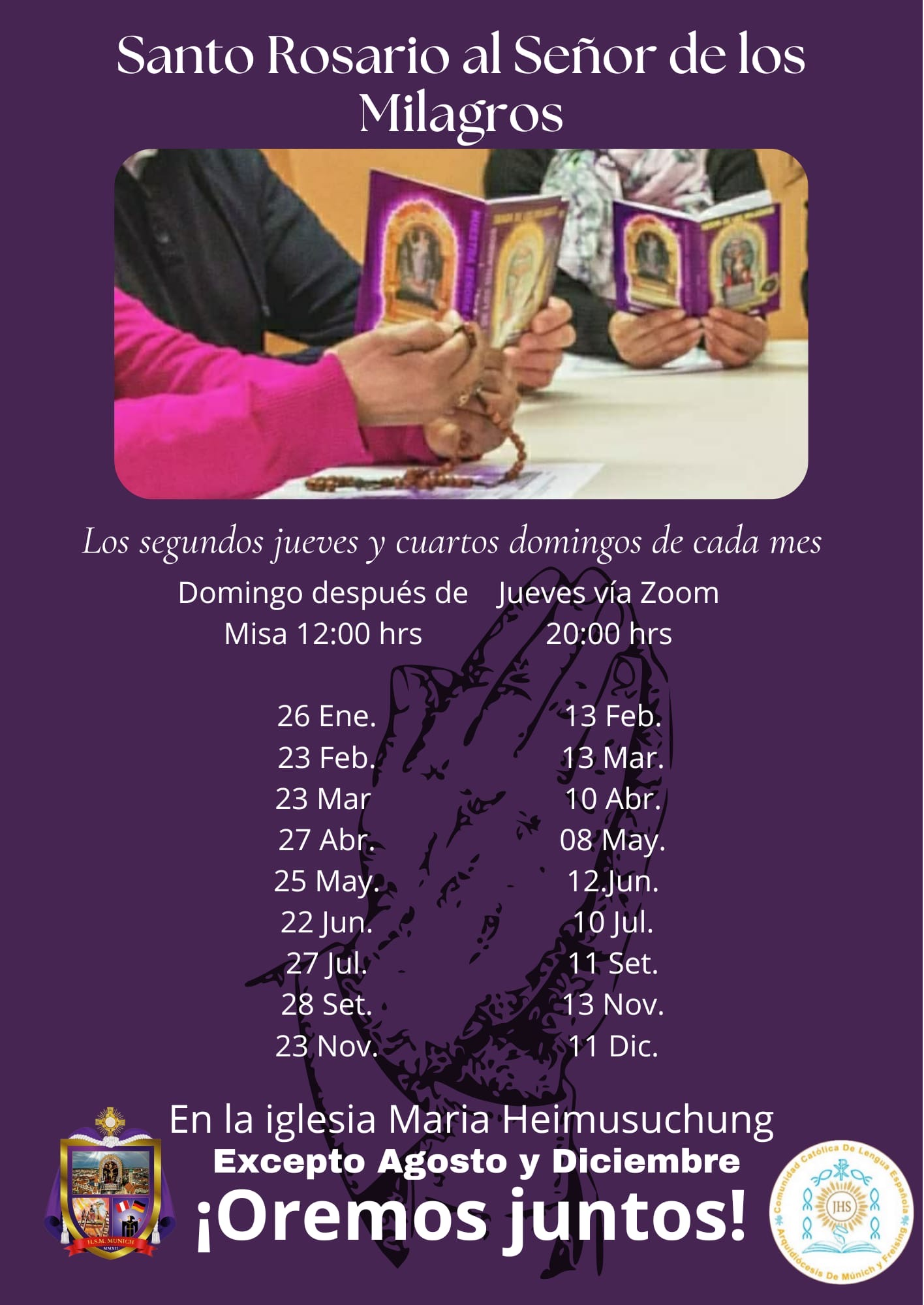 Santo Rosario hermandad del Señor de los Milagros