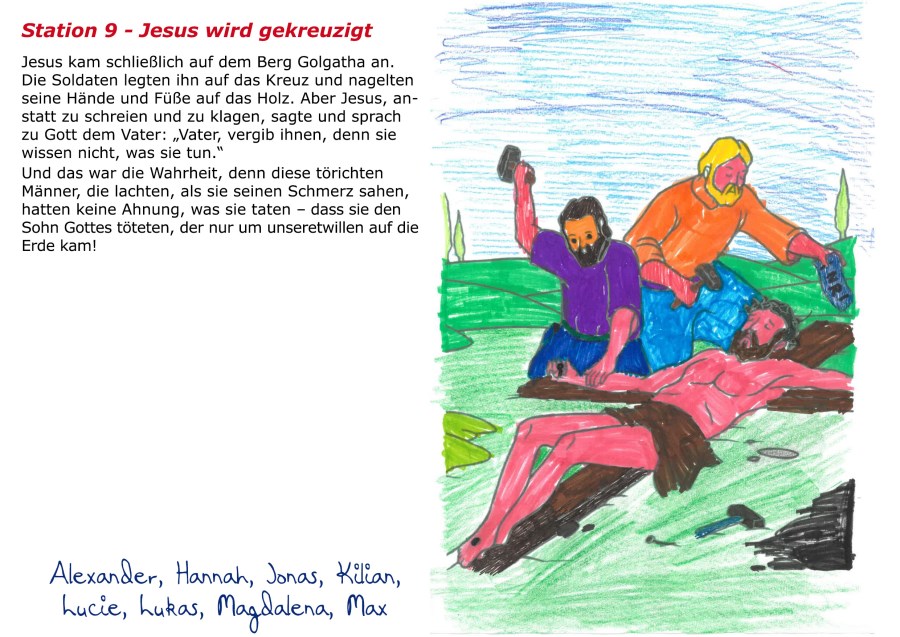 Kreuzweg von und für Kinder Station 9