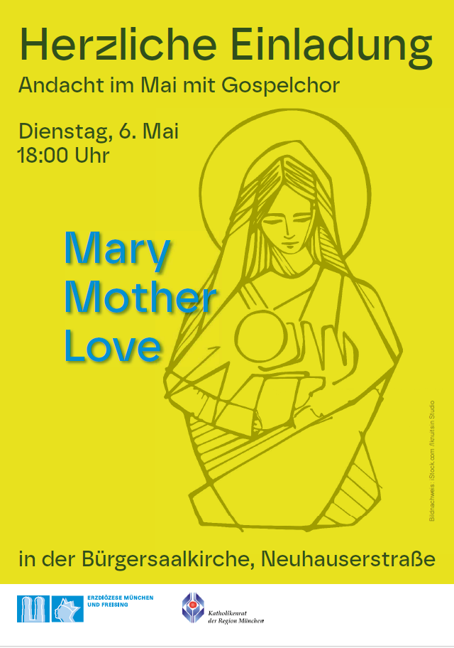 Plakat zur Stadt-Maiandacht 2025