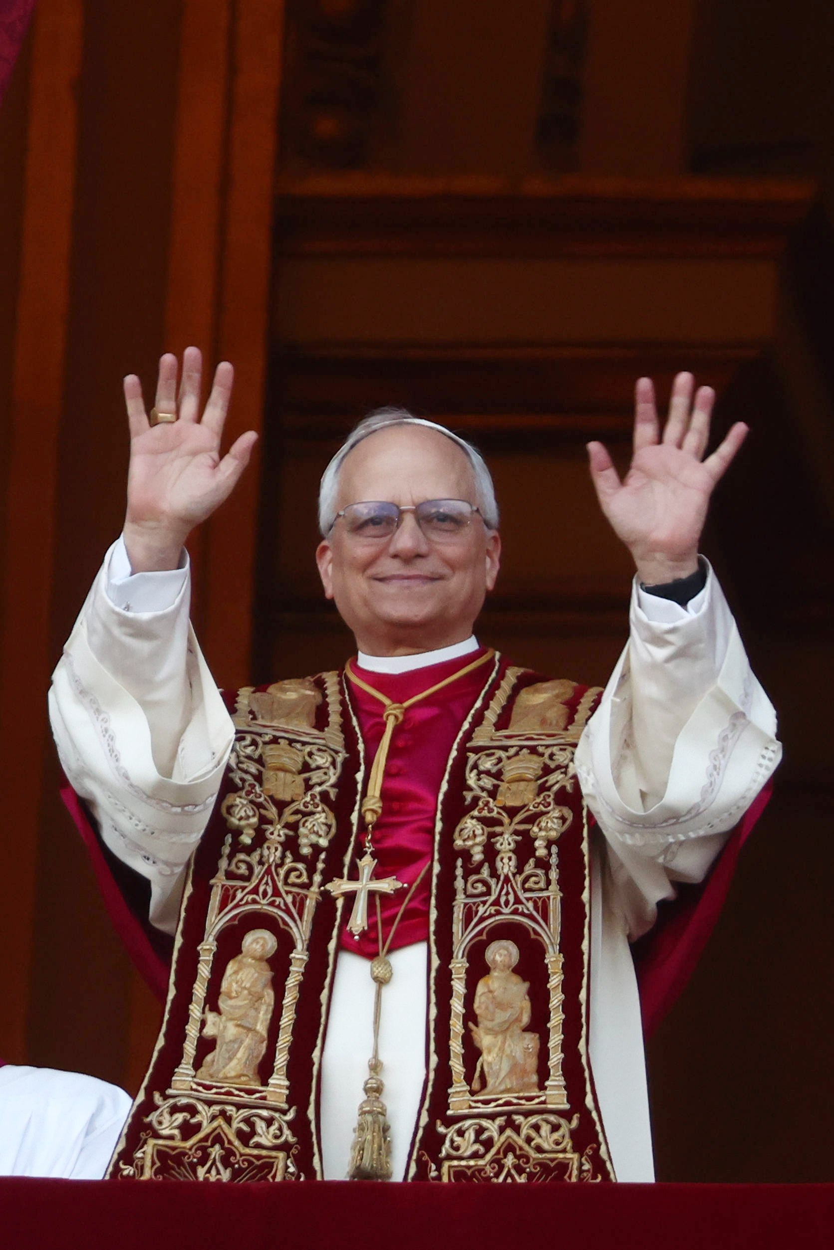 Papst Leo auf dem Balkon