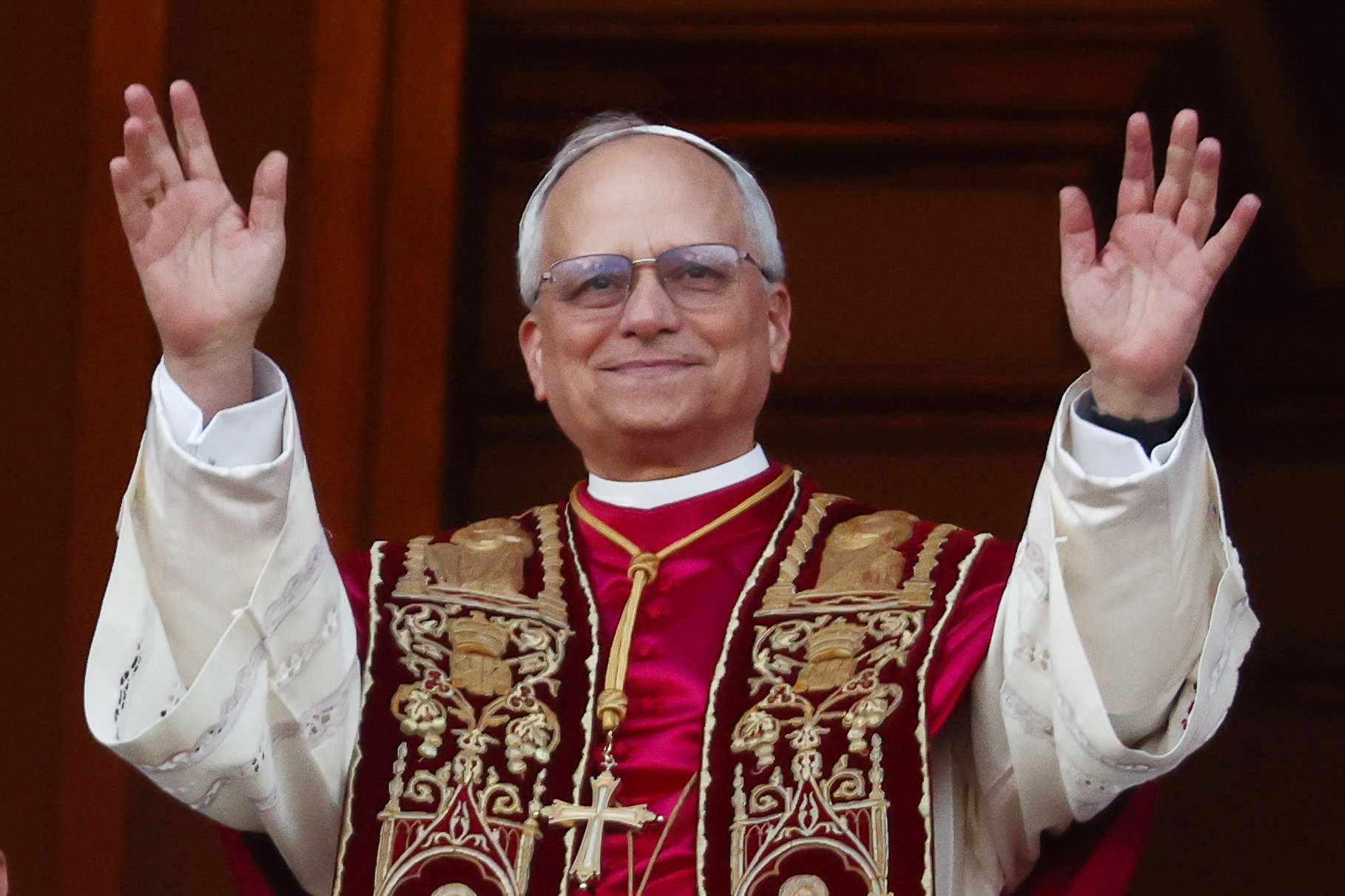 Papst Leo auf dem Balkon