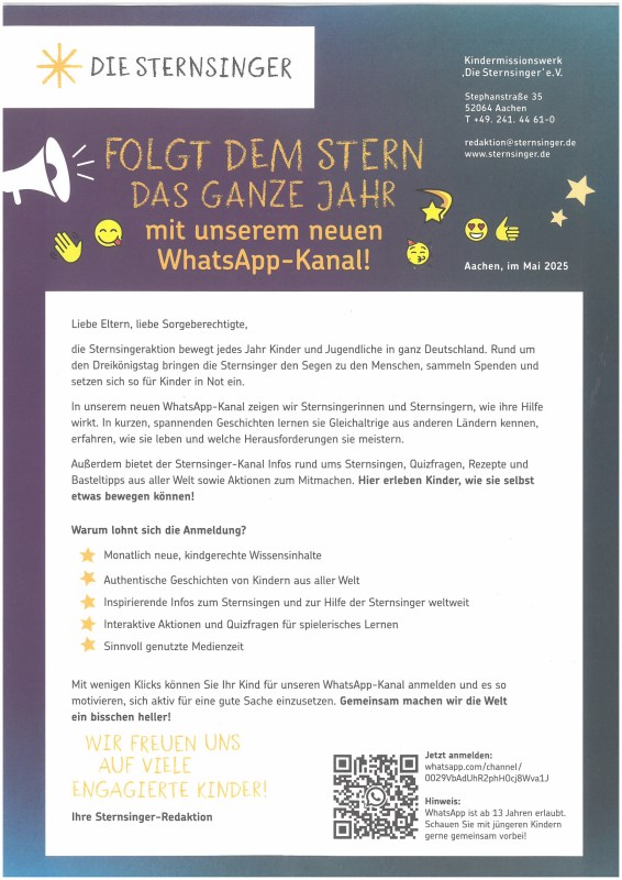 Sternsingerangebot für Kinder