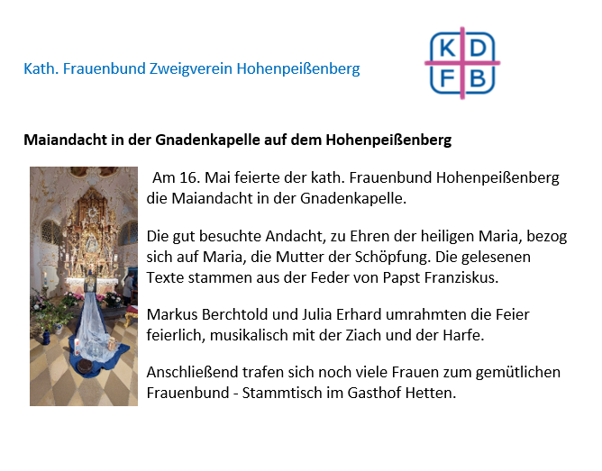 Maiandacht Hetten 2025