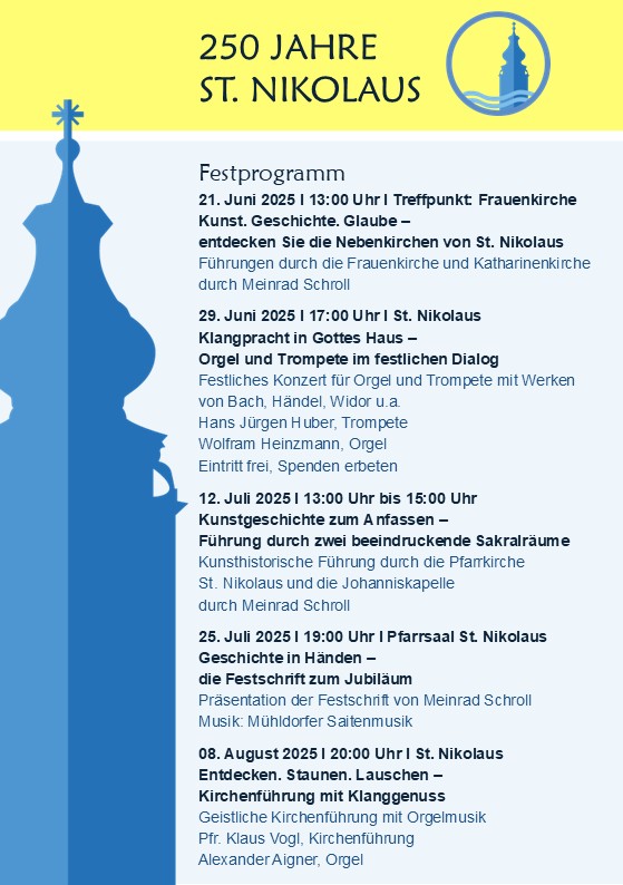 250 Jahre St. Nikolaus: Übersicht Festprogramm - Seite 1
