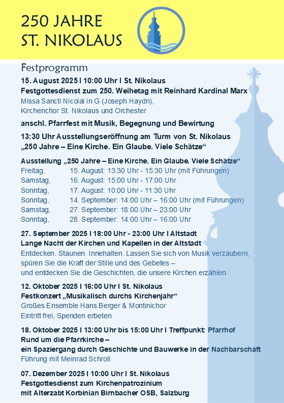 250 Jahre St. Nikolaus: Übersicht Festprogramm - Seite 2