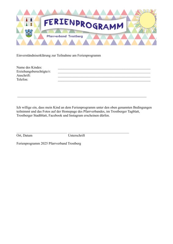 Ferienprogramm 2025