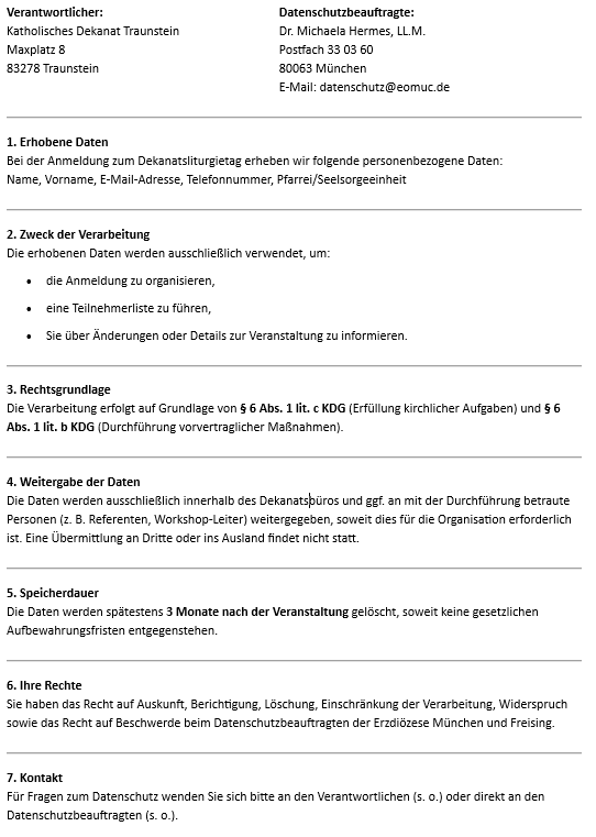 Datenschutzerklärung Neu