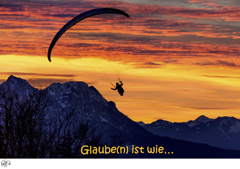 Werbeplakat paragliding