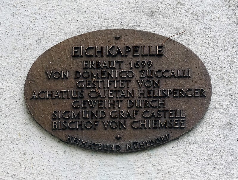 Informationstafel an der Eichkapelle in Mühldorf a. Inn