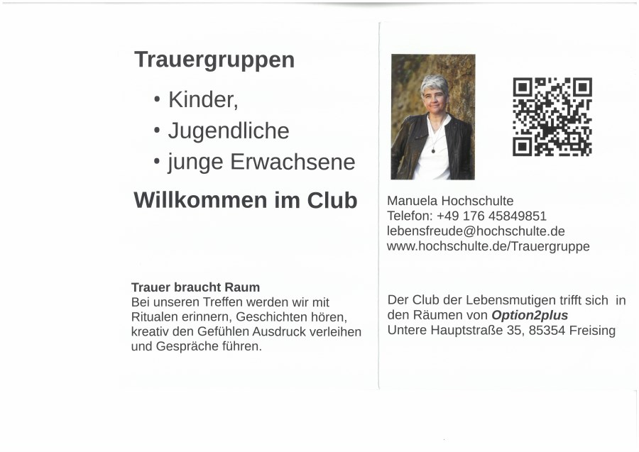 Trauergruppe für junge Betroffene