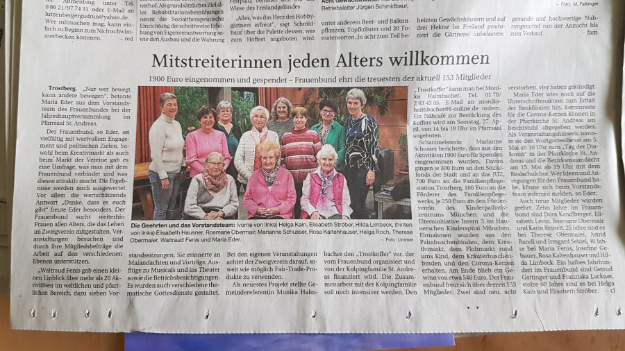 Jahreshauptversammlung KDFB Trostberg 2025