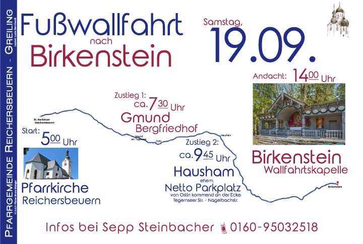 Einladung zur Fußwallfahrt nach Birkenstein