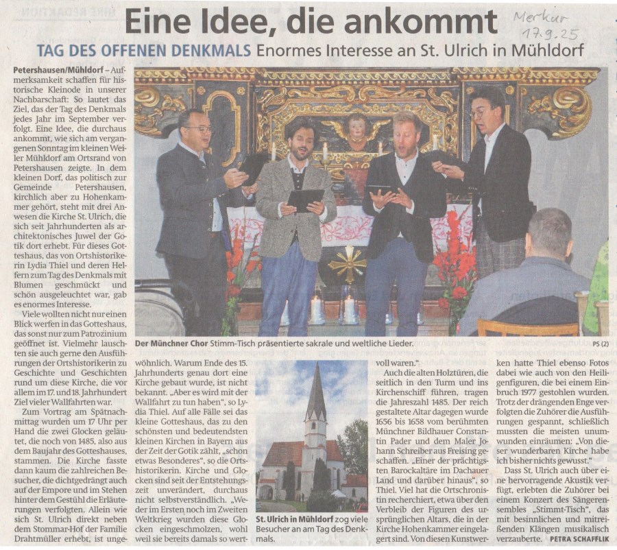 Zeitungsbericht.Merkur_17Sept2025_Denkmaltag Mühldorf