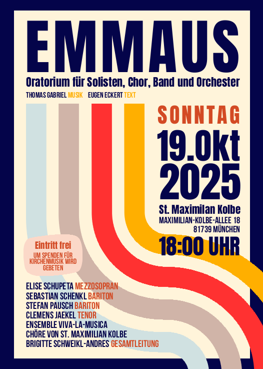 Plakat zum Emmaus-Oratorium