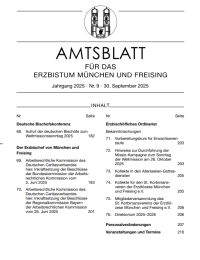 Titelblatt des Amtsblatts 9 September 2025 der Erzdiözese München und Freising
