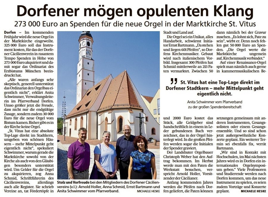 Orgel für die Marktkirche