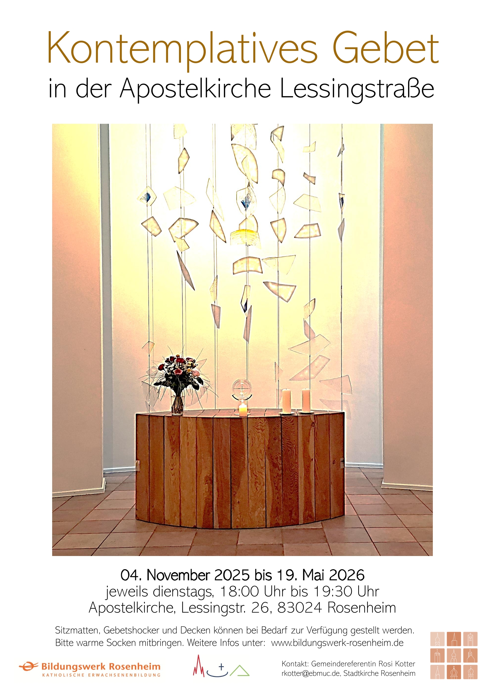 Kontemplation in der Apostelkirche Rosenheim