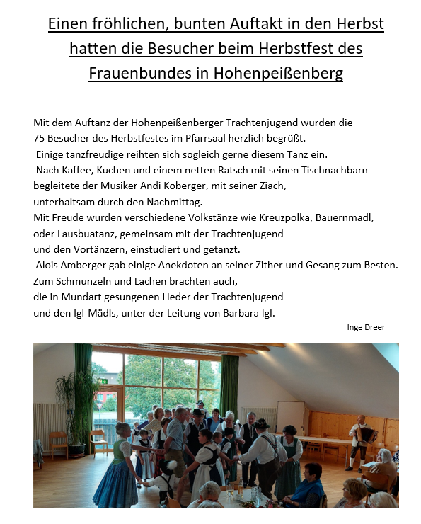 2025 Herbstfest des Frauenbundes