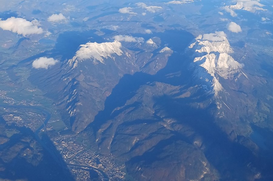 Flug über die Alpen