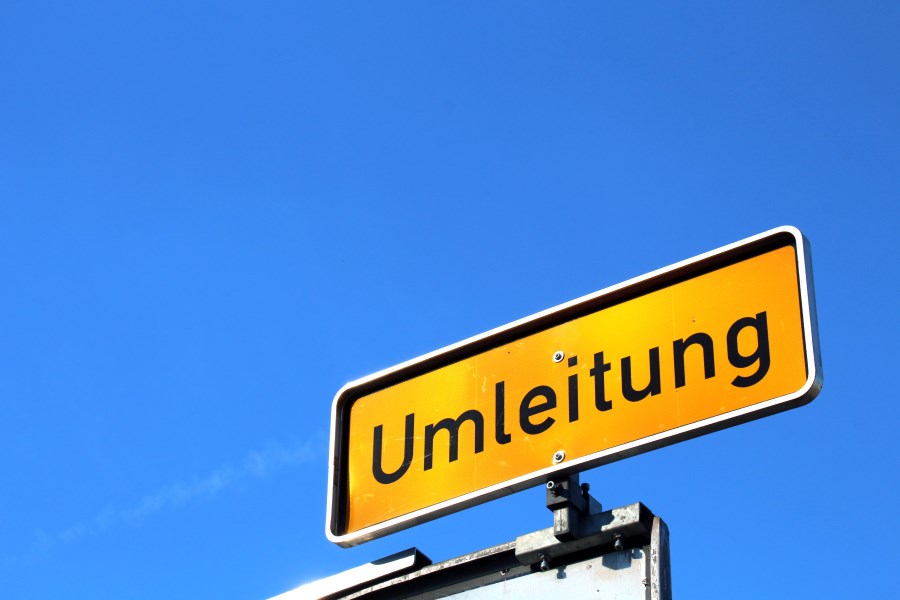 Umleitung Schild