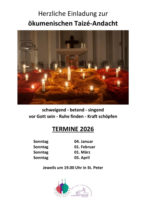 2026 Taizé-Andacht Werbeplakat 2026 I