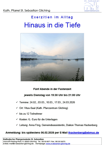 Plakat Exerzitien im Alltag 2026