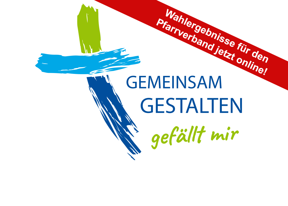 Header mit dem Hinweis, dass die Ergebnisse für den Pfarrverband jetzt online sind