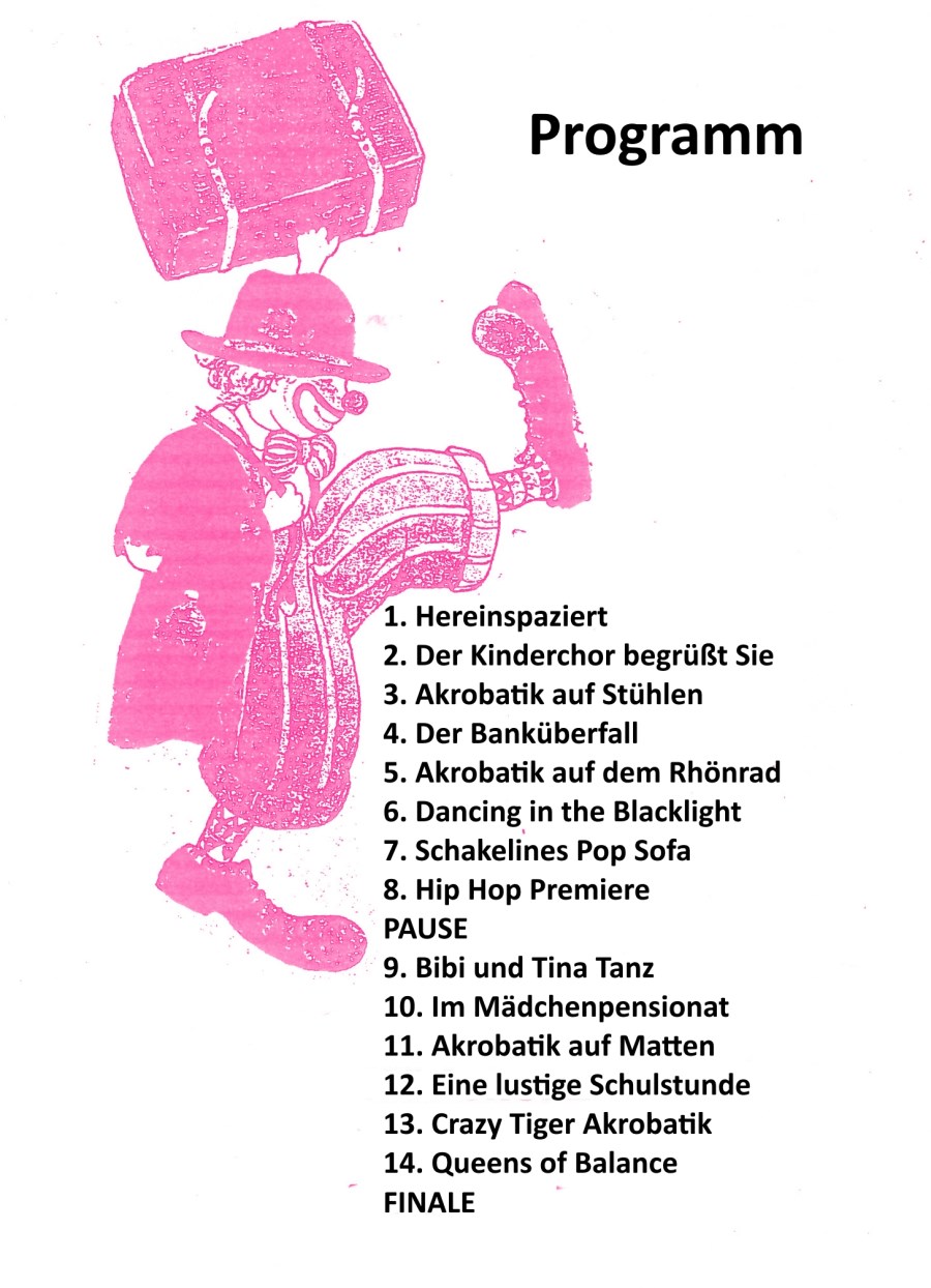 Programm Mädchenzirkus
