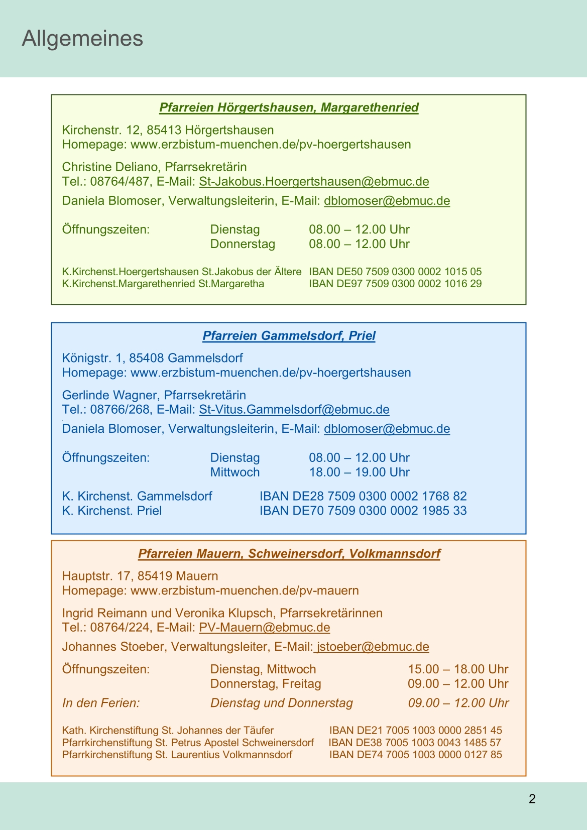 Pfarrblatt für die Pfarrverbände Hörgertshausen-Gammelsdorf und Mauern 02.Februar bis 01.März 2026 Seite 02