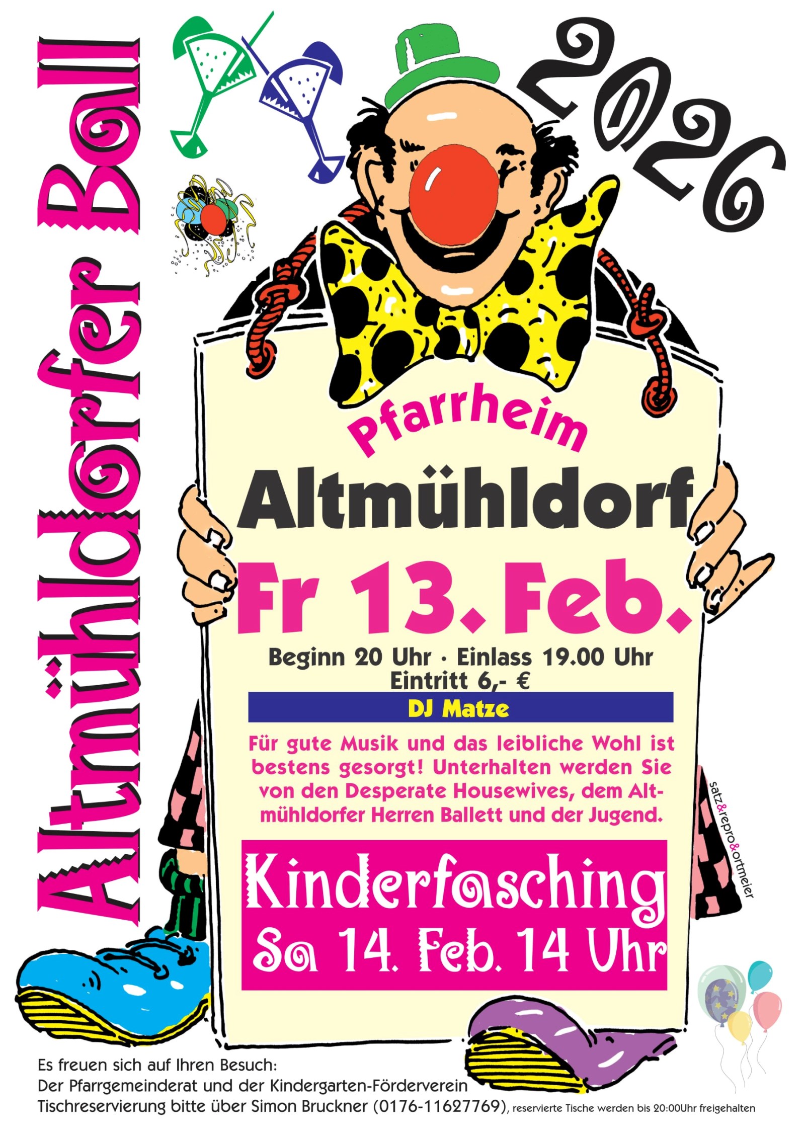 Einladung zum Fasching in Altmühldorf am 13.02.2026