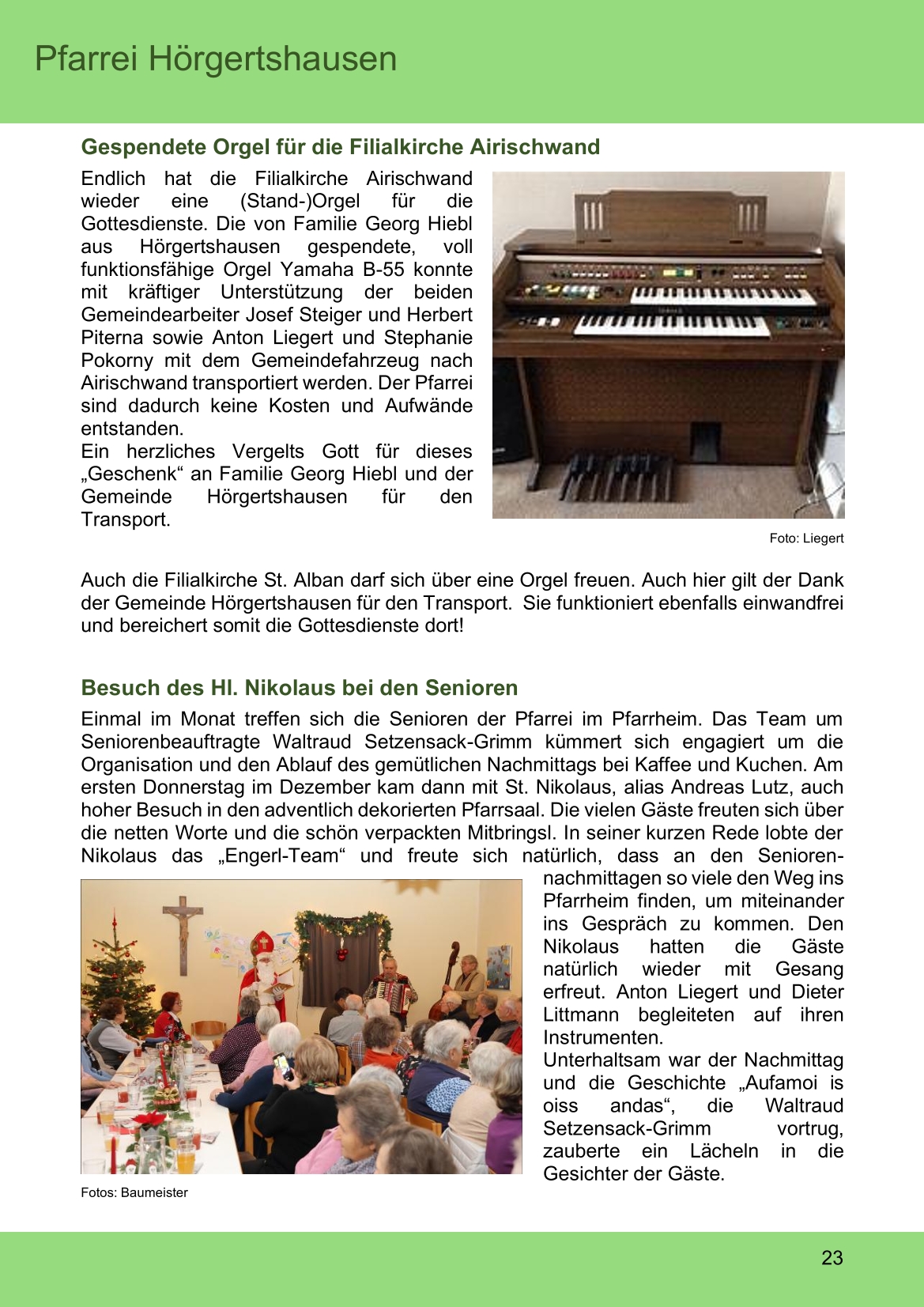 Pfarrblatt für die Pfarrverbände Hörgertshausen-Gammelsdorf und Mauern 02.Februar bis 01.März 2026 Seite 23