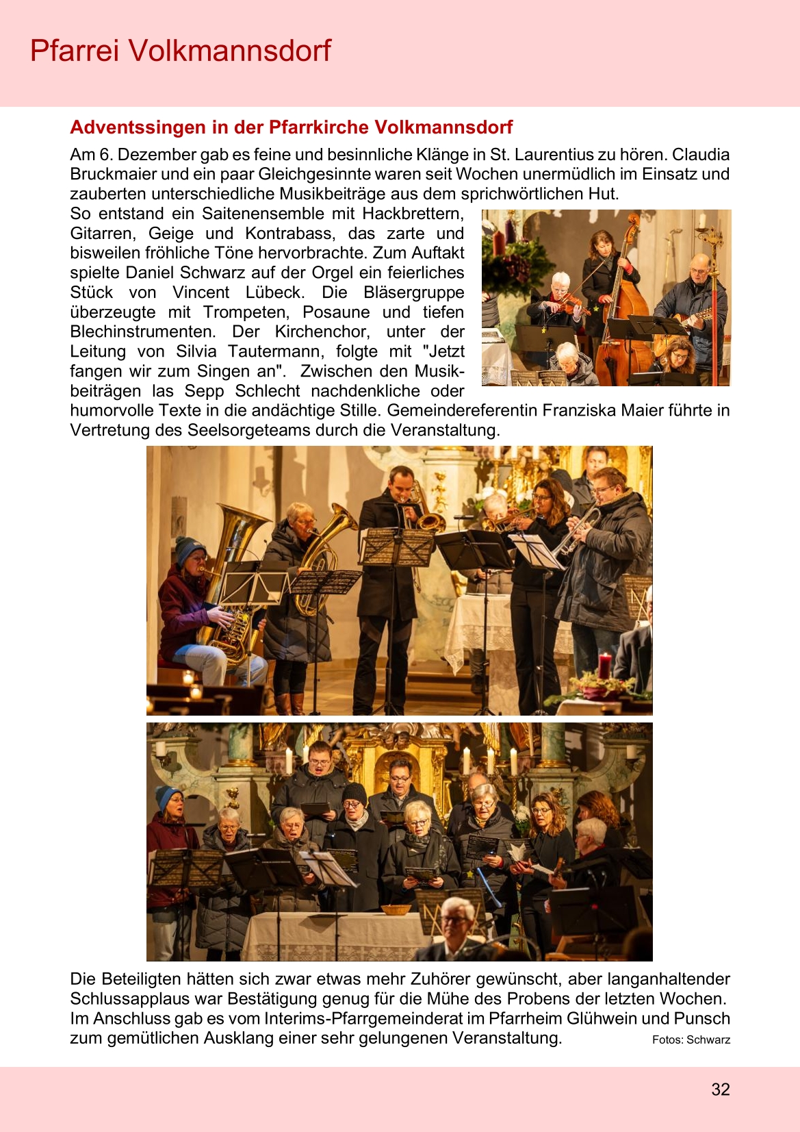 Pfarrblatt für die Pfarrverbände Hörgertshausen-Gammelsdorf und Mauern 02.Februar bis 01.März 2026 Seite 32